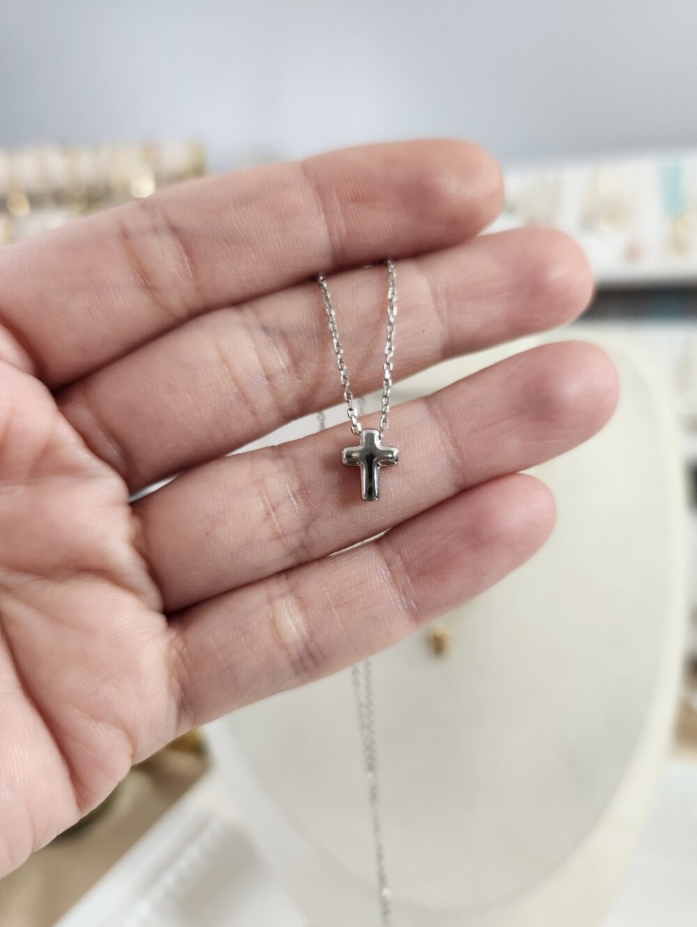 Mini Cross Necklace - Picture 3 of 5